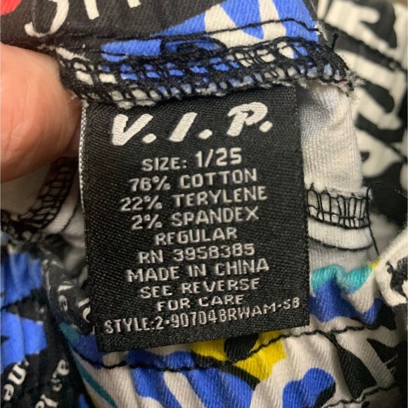 VIP Jogger Style Jeans Colorful Graffiti Markings Blk Background Street Vibe - Picture 3 of 3